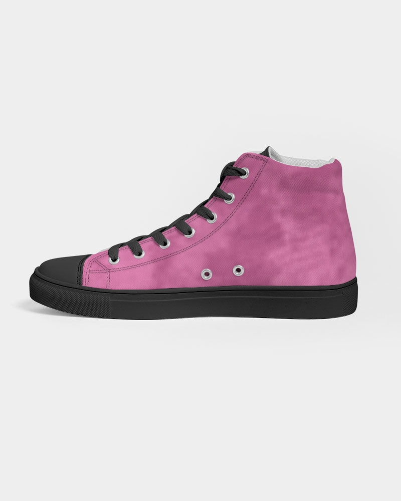 What the pink  Men's Hightop Canvas Shoe - Black