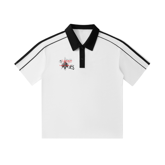 Contrast Collar Short-Sleeve Polo Shirt