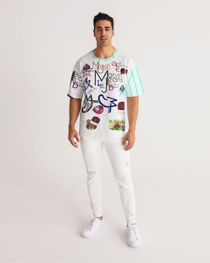 Logo's  Men's All-Over Print Premium Heavyweight Tee