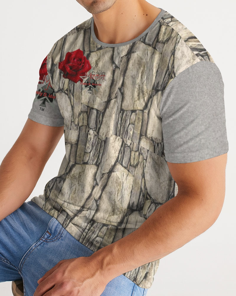 Stone red rose Men's All-Over Print Tee