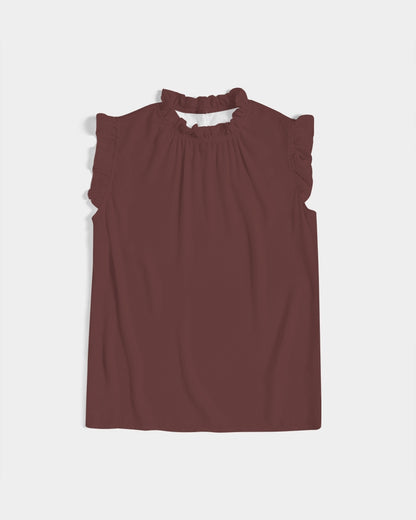 "Blackwood" Women's All-Over Print Ruffle Sleeve Top