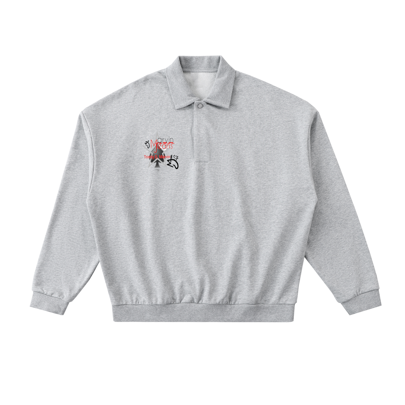 Heavyweight Fleece Polo Sweatshirt