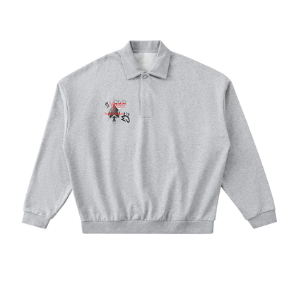 Heavyweight Fleece Polo Sweatshirt