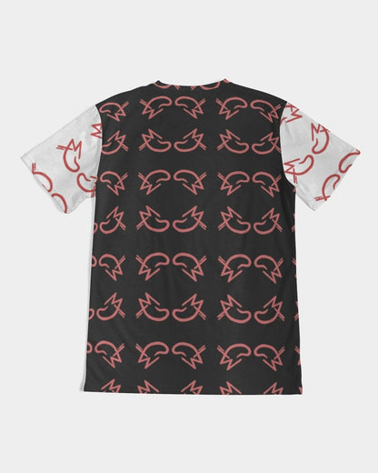 MJ Red & Black Men's All-Over Print Tee