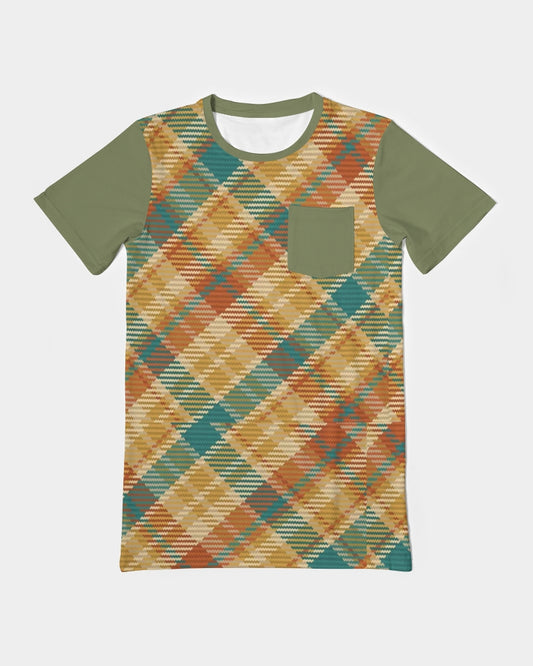 "Soft grid" Men's All-Over Print Pocket Tee