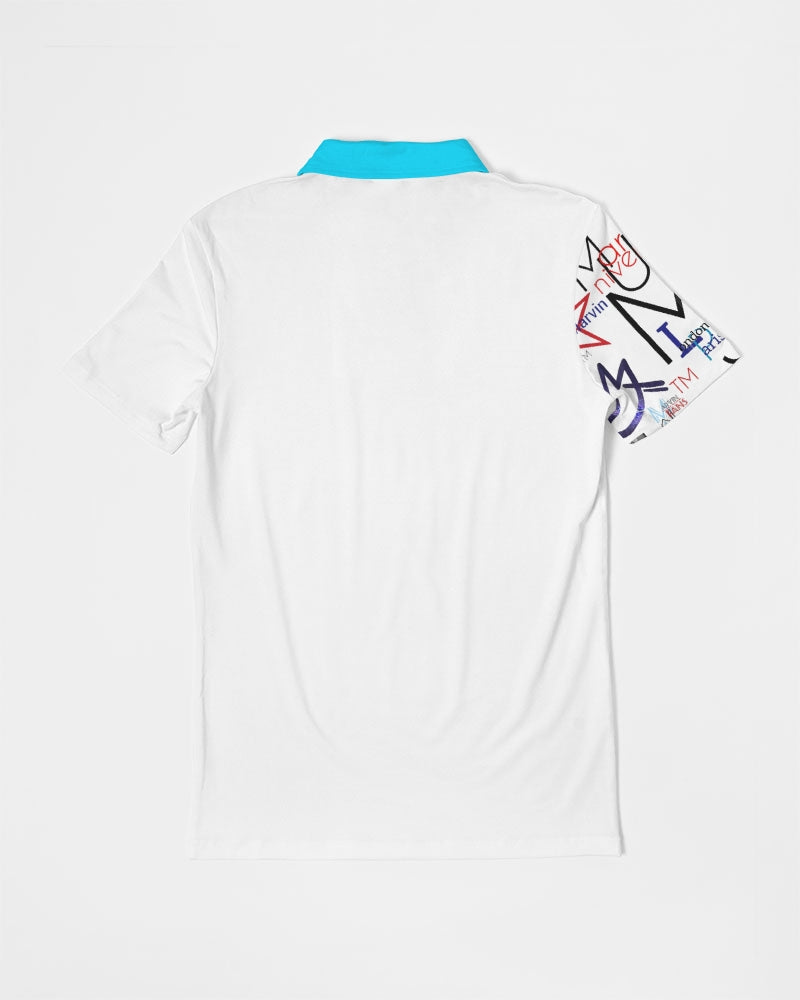 Logo's  Men's All-Over Print Slim Fit Short Sleeve Polo
