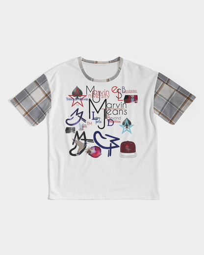 Logo's Basic plaids  Men's All-Over Print Premium Heavyweight Tee