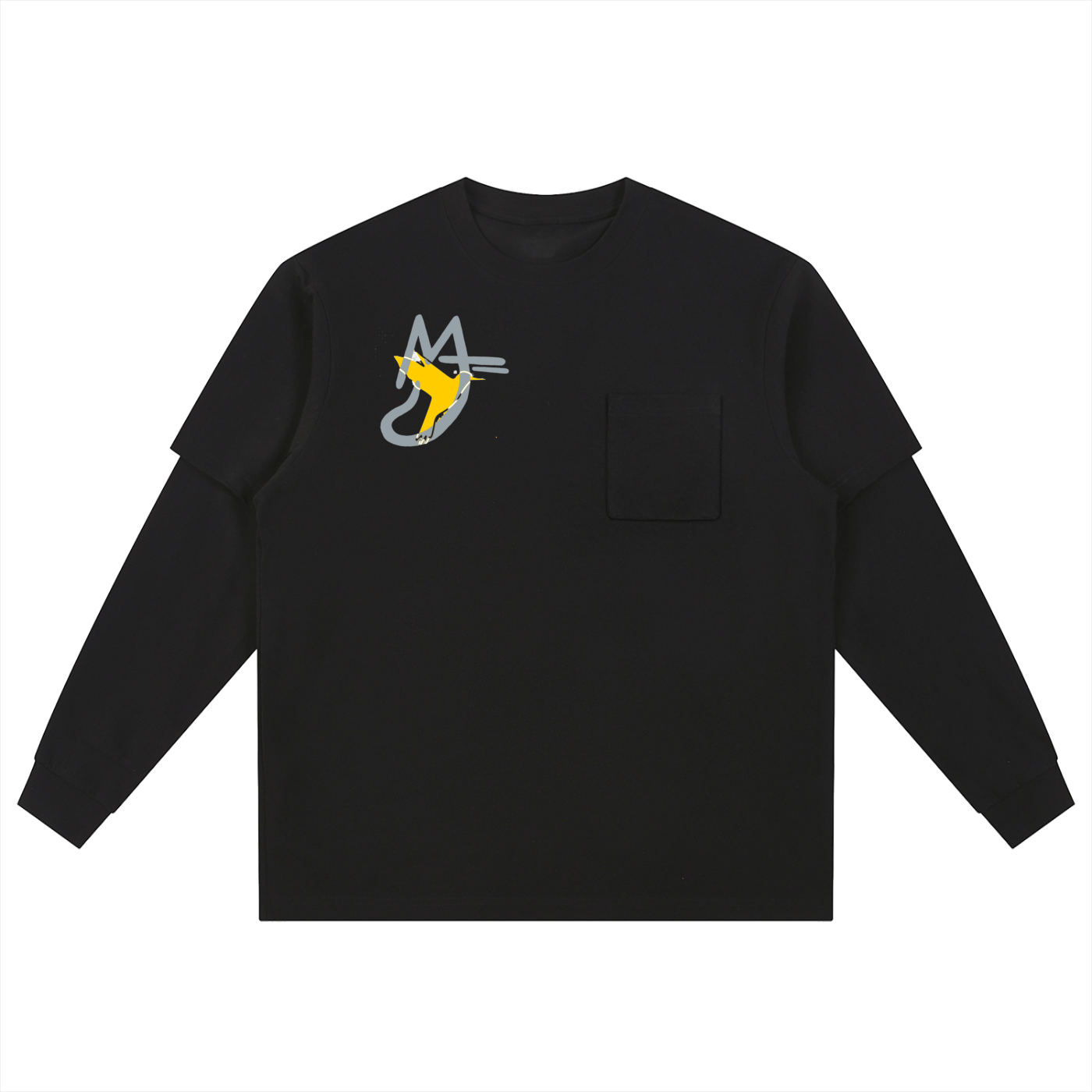 Layered Long Sleeve Oversized Tee