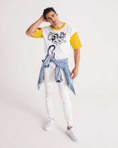 Special drip yellow red Men's All-Over Print Premium Heavyweight Tee
