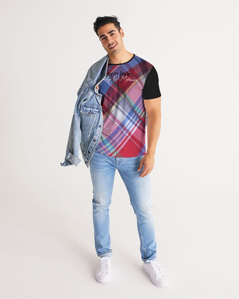 Plaids by Marvin Jeans and Trinity D Marvin Men's All-Over Print Tee