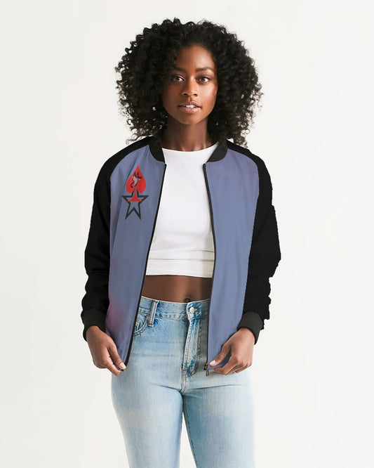 Sky bright Women's All-Over Print Bomber Jacket