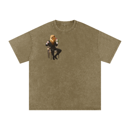 Snow Washed Oversized Cotton T-Shirt