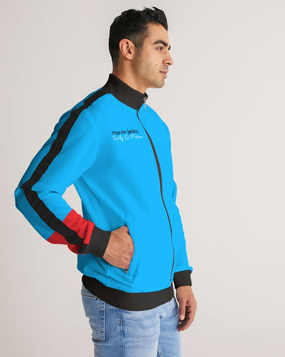 Glorious brand 1.o Men's All-Over Print Stripe Sleeve Track Jacket