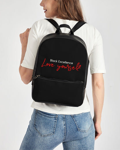 Black Excellence Classic Faux Leather Backpack