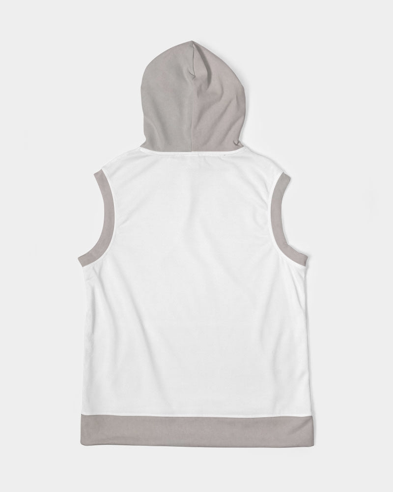 Light grey  Men's All-Over Print Heavyweight Sleeveless Hoodie