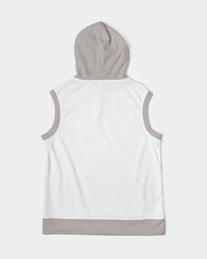 Light grey  Men's All-Over Print Heavyweight Sleeveless Hoodie