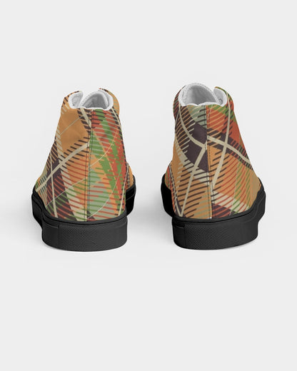 "No logo's" Men's Hightop Canvas Shoe - Black