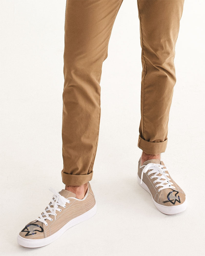 Woodgrain effect Men's Faux-Leather Sneaker