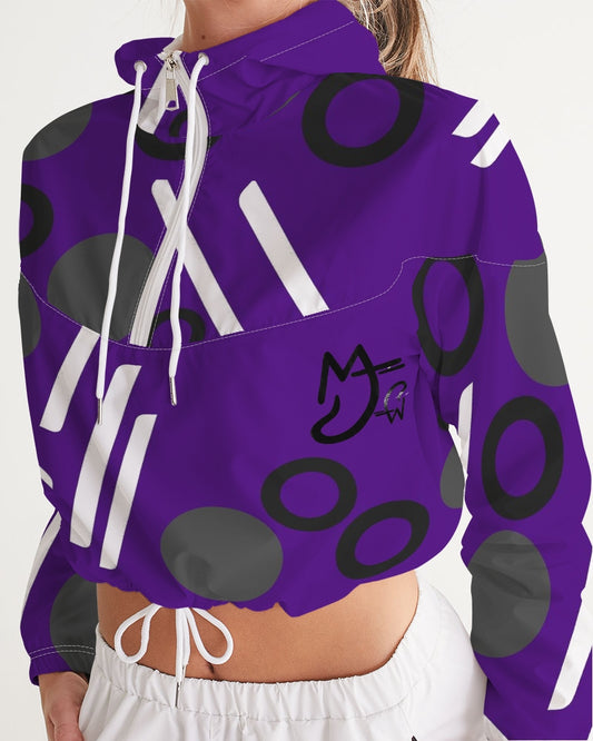 Illusion Women's All-Over Print Cropped Windbreaker