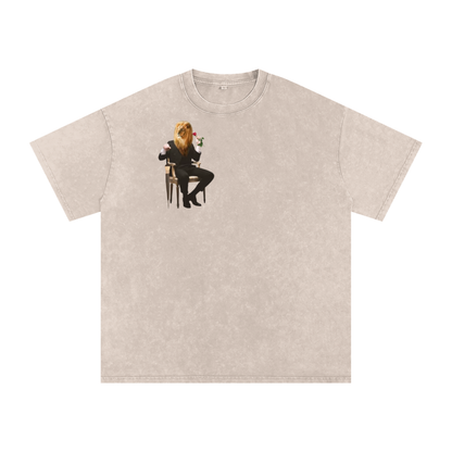 Snow Washed Oversized Cotton T-Shirt