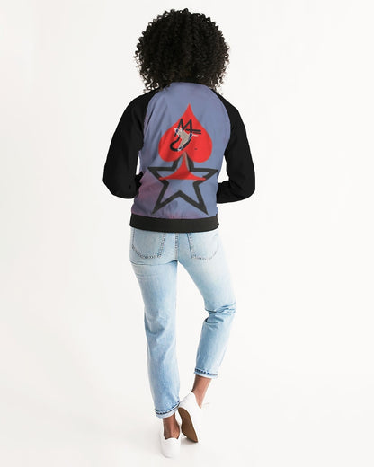 Sky bright Women's All-Over Print Bomber Jacket