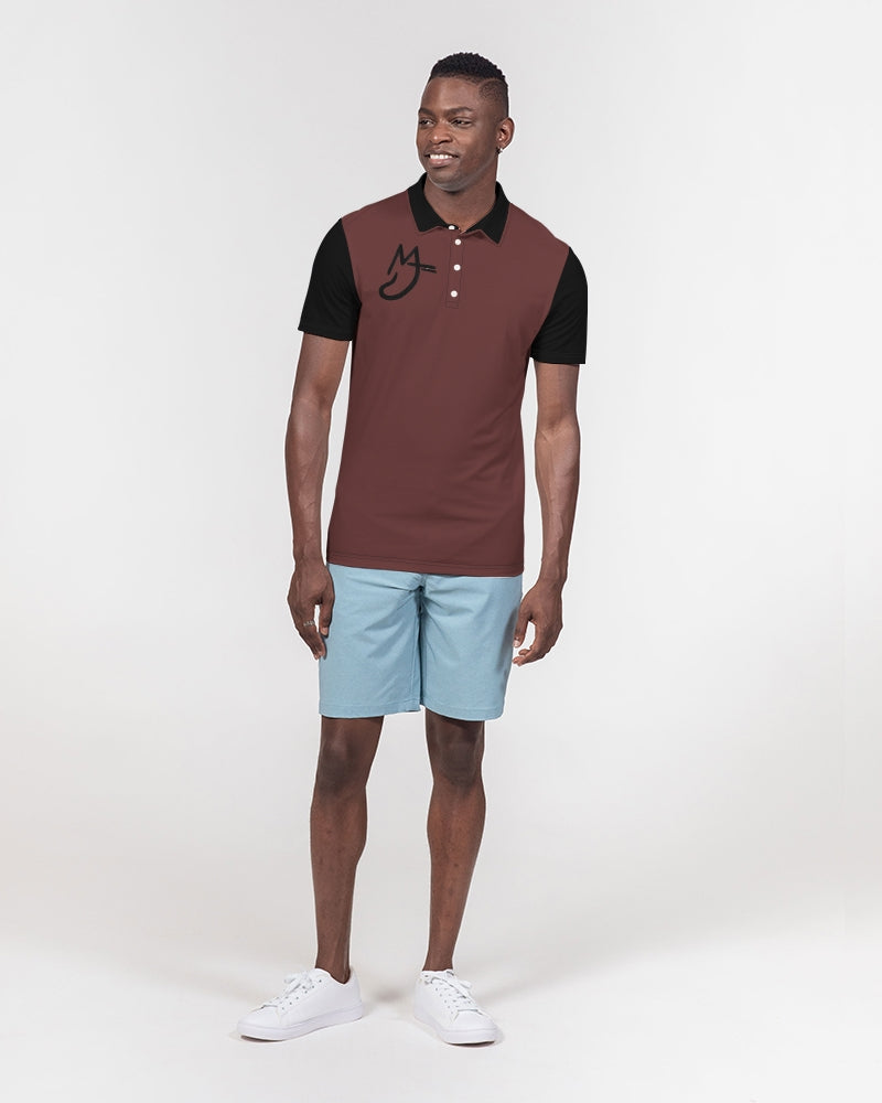 "Blackwood" Men's All-Over Print Slim Fit Short Sleeve Polo