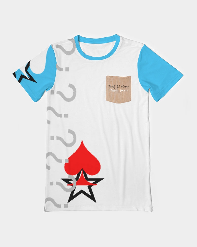 Woodgrain effect Men's All-Over Print Pocket Tee