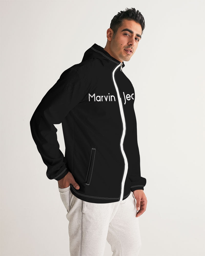 All black Men's All-Over Print Windbreaker