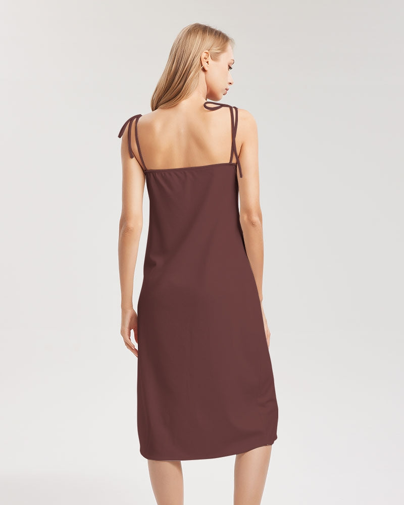 "Blackwood" Women's All-Over Print Tie Strap Split Dress