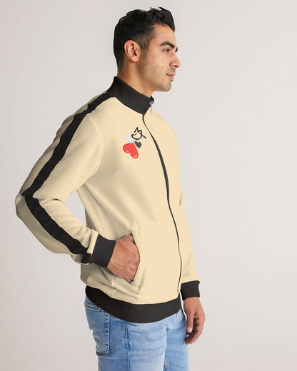 Wheat Men's All-Over Print Stripe Sleeve Track Jacket