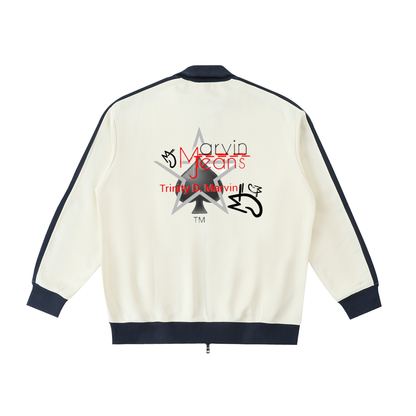 Contrast Trim Stand Collar Jacket