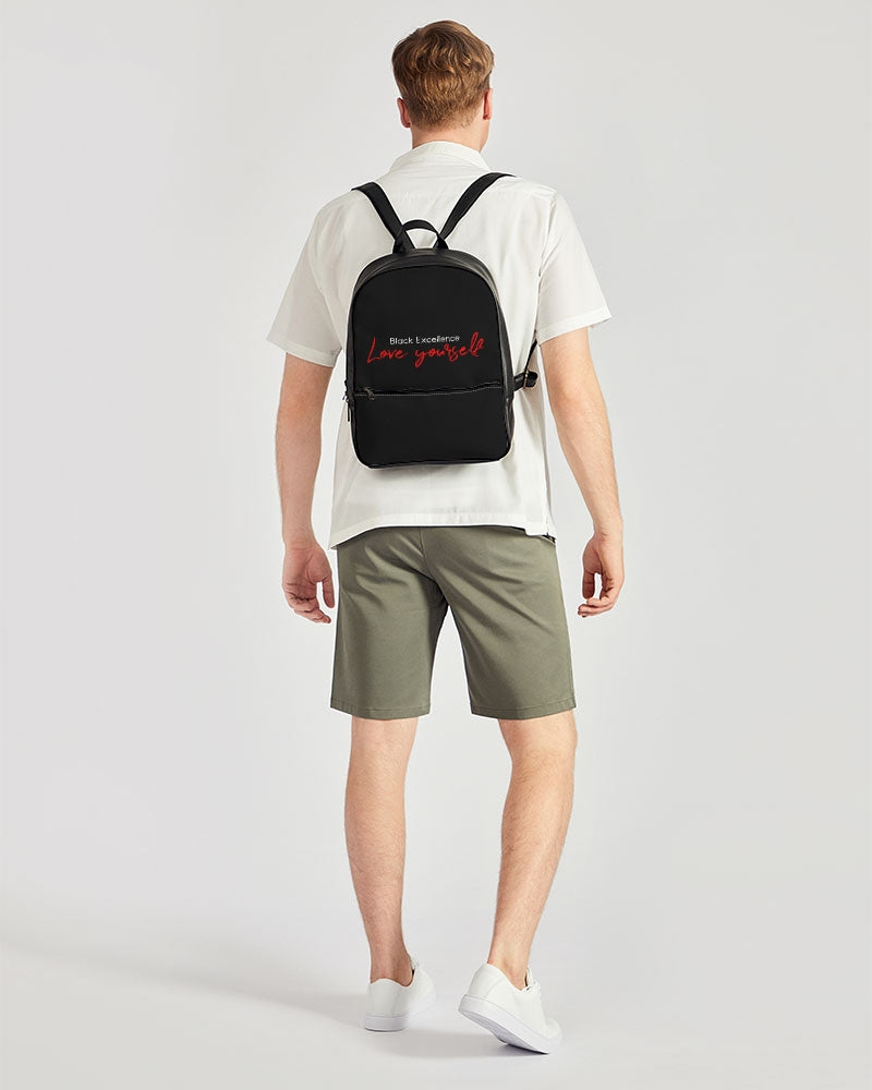 Black Excellence Classic Faux Leather Backpack