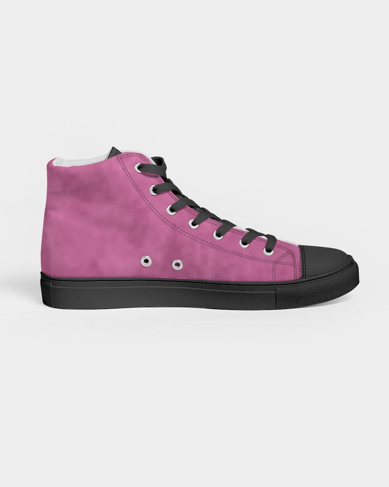 What the pink  Men's Hightop Canvas Shoe - Black