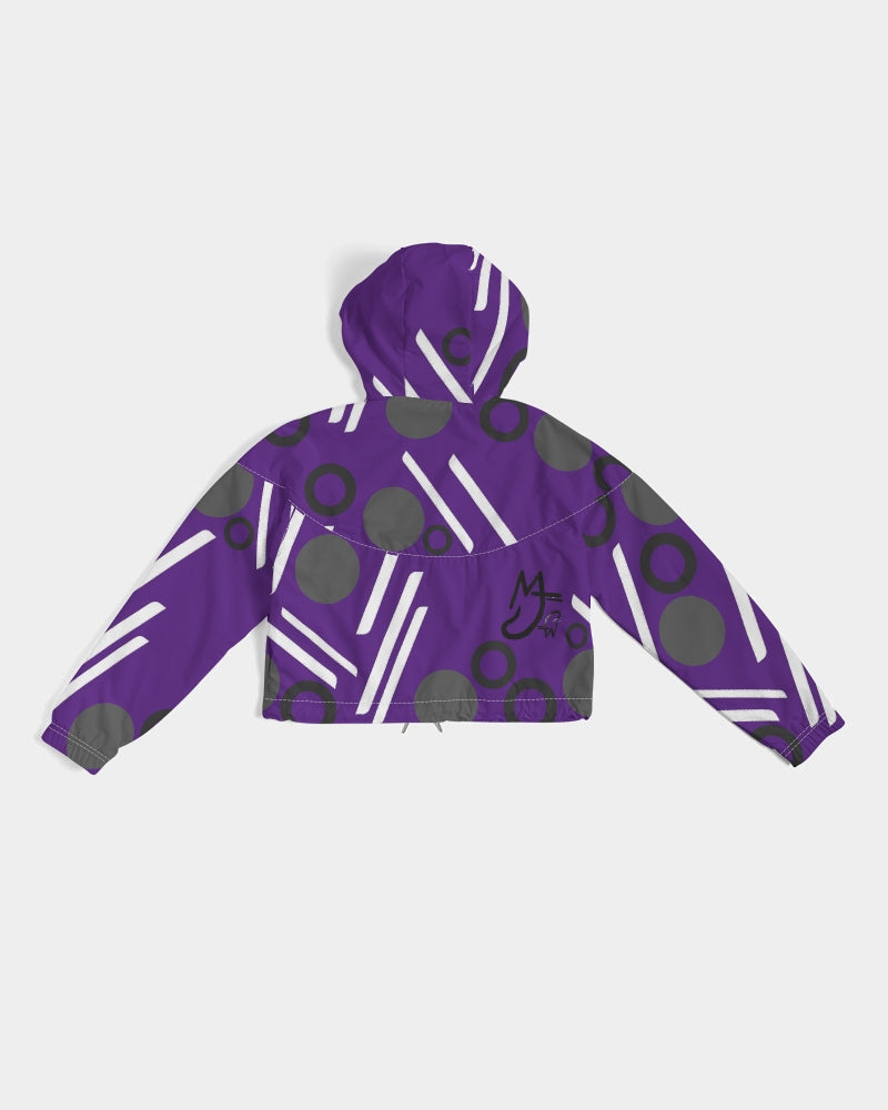 Illusion Women's All-Over Print Cropped Windbreaker