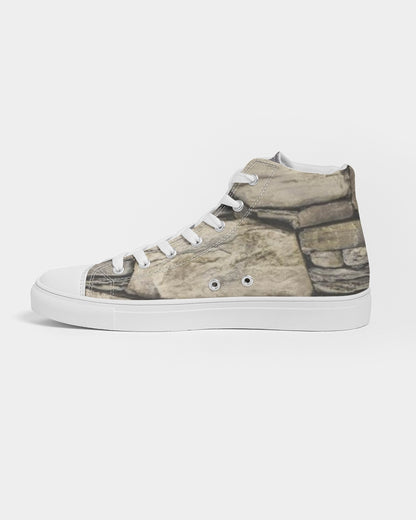 Stone grey Men's Hightop Canvas Shoe