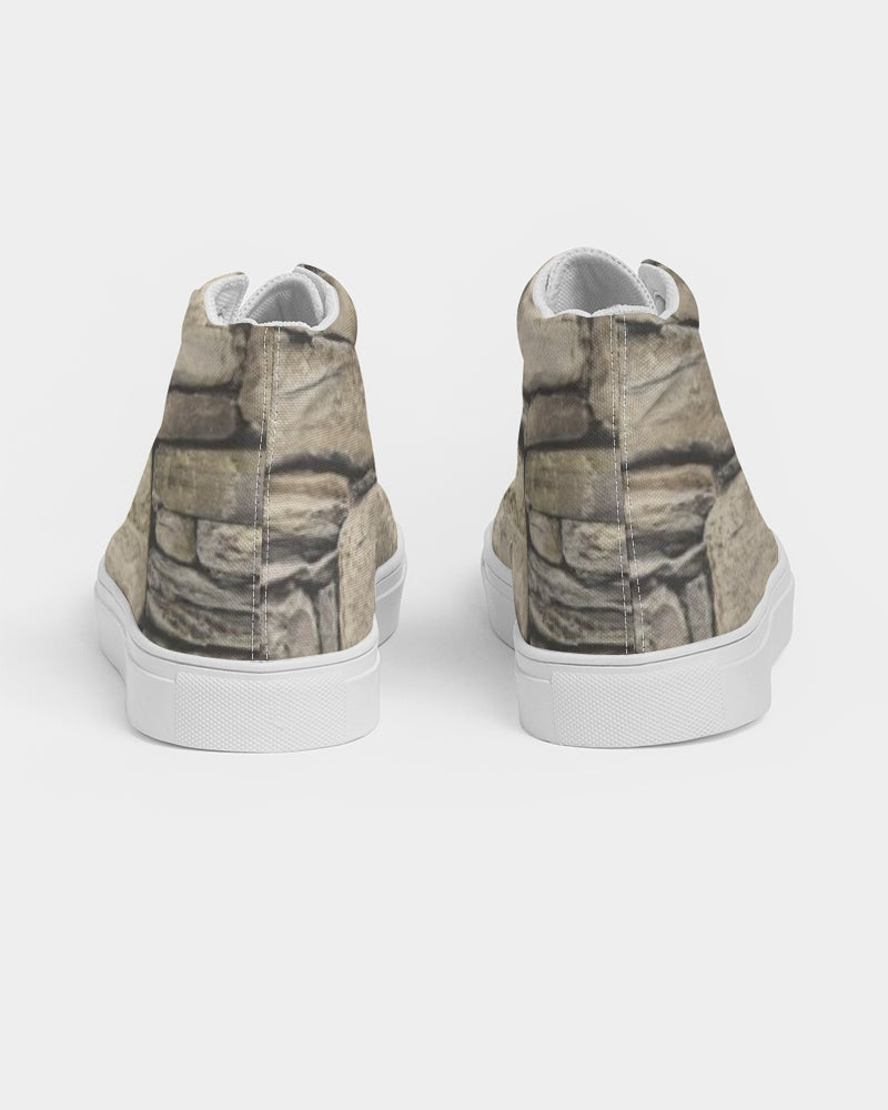 Stone grey Men's Hightop Canvas Shoe