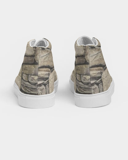 Stone grey Men's Hightop Canvas Shoe