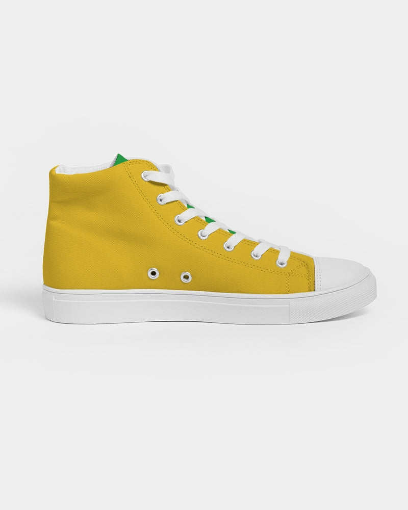 Lemon Lime Green Bay by Trinity D. Marvin and Marvin Jeans Men's Hightop Canvas Shoe