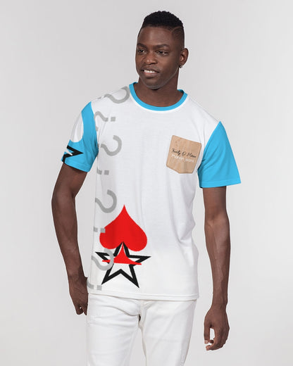 Woodgrain effect Men's All-Over Print Pocket Tee