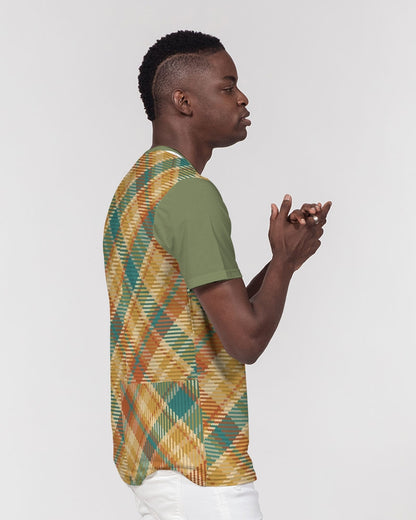 "Soft grid" Men's All-Over Print Pocket Tee