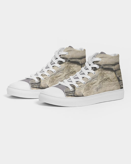 Stone grey Men's Hightop Canvas Shoe