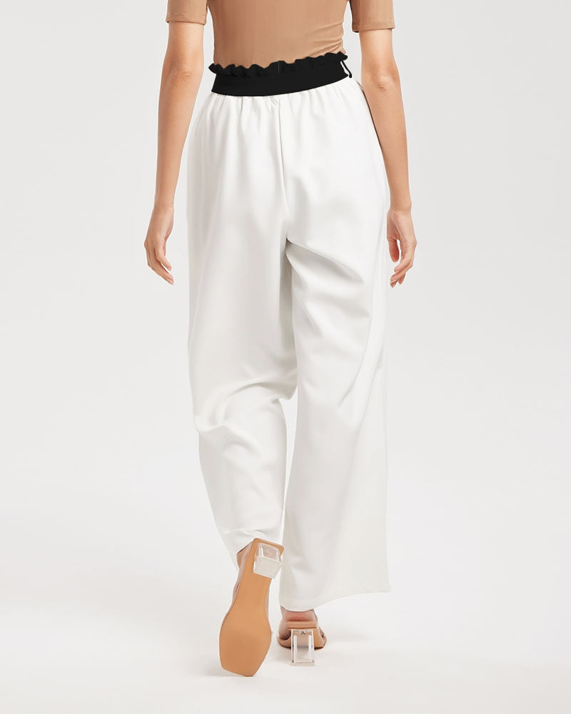 Red rose Women's All-Over Print High-Rise Wide Leg Pants