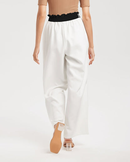 Red rose Women's All-Over Print High-Rise Wide Leg Pants