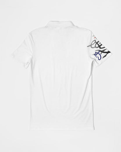 Logo's 1.0 Men's All-Over Print Slim Fit Short Sleeve Polo