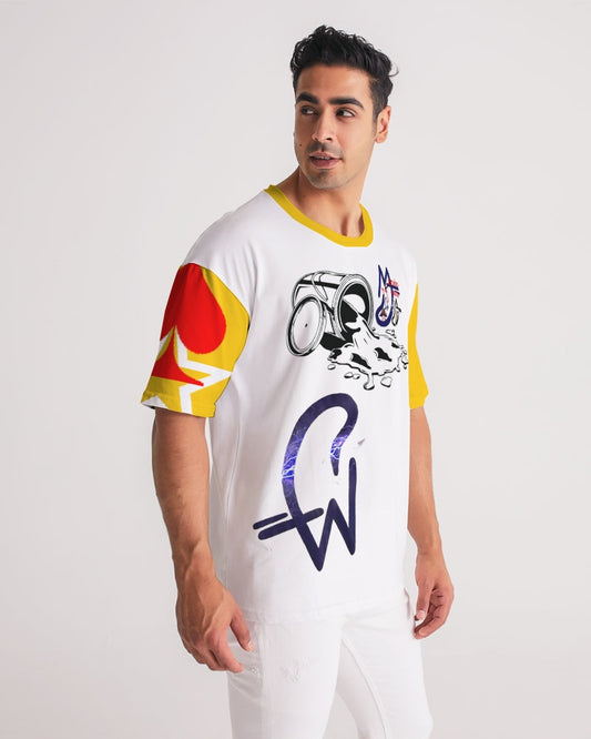 Special drip yellow red Men's All-Over Print Premium Heavyweight Tee