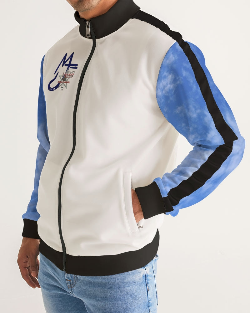 Logo's under the sky Men's All-Over Print Stripe Sleeve Track Jacket