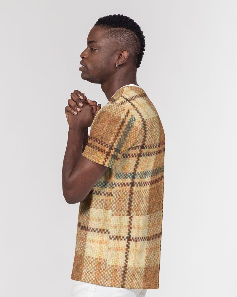 Elastic fabric Men's All-Over Print Pocket Tee