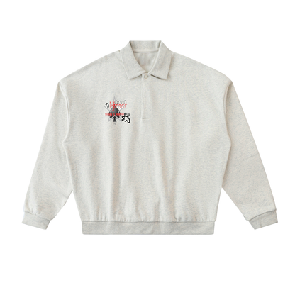 Heavyweight Fleece Polo Sweatshirt