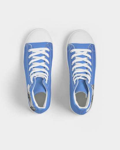 Kingly Blue  Men's Hightop Canvas Shoe