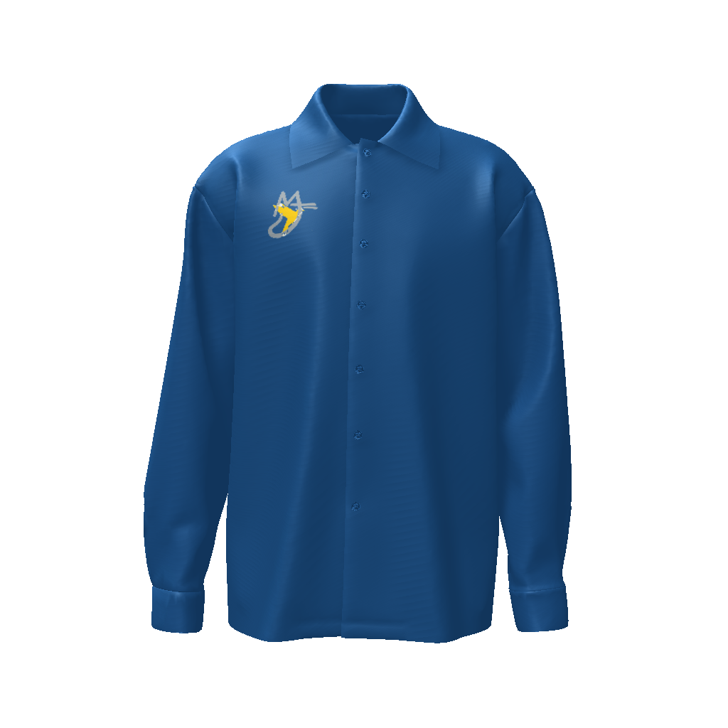 Yellow Baby Blue All-Over Print Men's Classic Long Sleeve Shirt
